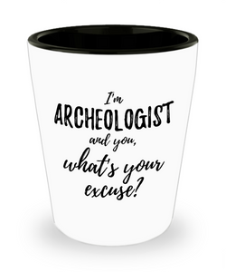 Archeologist Shot Glass What's Your Excuse Funny Gift Idea for Coworker Hilarious Office Gag Job Joke Alcohol Lover 1.5 oz-Shot Glass