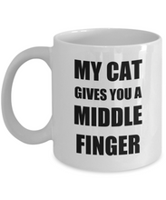 Load image into Gallery viewer, Cat Giving Finger Mug Funny Gift Idea for Novelty Gag Coffee Tea Cup-[style]