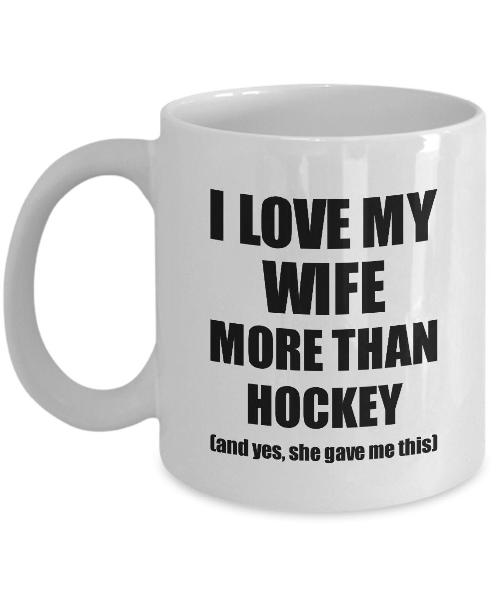 Hockey Husband Mug Funny Valentine Gift Idea For My Hubby Lover From Wife Coffee Tea Cup-Coffee Mug