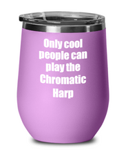 Load image into Gallery viewer, Funny Chromatic Harp Player Wine Glass Musician Gift Gag Insulated Tumbler with Lid-Wine Glass