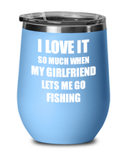 Load image into Gallery viewer, Funny Fishing Wine Glass Gift For Boyfriend From Girlfriend Lover Joke Insulated Tumbler Lid-Wine Glass