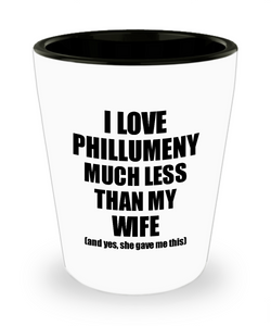 Phillumeny Husband Shot Glass Funny Valentine Gift Idea For My Hubby From Wife I Love Liquor Lover Alcohol 1.5 oz Shotglass-Shot Glass