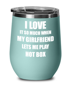 Funny Hot Box Wine Glass Gift For Boyfriend From Girlfriend Lover Joke Insulated Tumbler Lid-Wine Glass