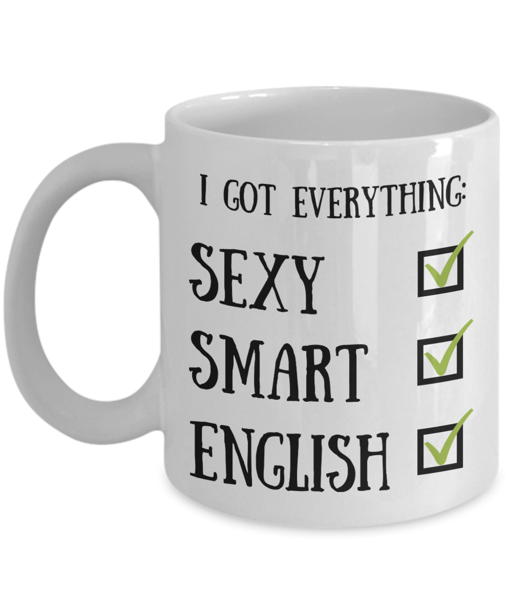 English Coffee Mug England Pride Sexy Smart Funny Gift for Humor Novelty Ceramic Tea Cup-Coffee Mug