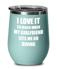 Load image into Gallery viewer, Funny Diving Wine Glass Gift For Boyfriend From Girlfriend Lover Joke Insulated Tumbler Lid-Wine Glass