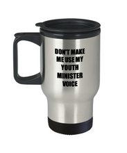 Load image into Gallery viewer, Youth Minister Travel Mug Coworker Gift Idea Funny Gag For Job Coffee Tea 14oz Commuter Stainless Steel-Travel Mug