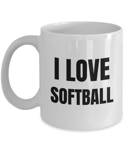 I Love Softball Mug Funny Gift Idea Novelty Gag Coffee Tea Cup-Coffee Mug