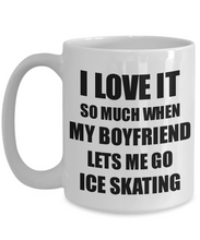 Load image into Gallery viewer, Ice Skating Mug Funny Gift Idea For Girlfriend I Love It When My Boyfriend Lets Me Novelty Gag Sport Lover Joke Coffee Tea Cup-Coffee Mug