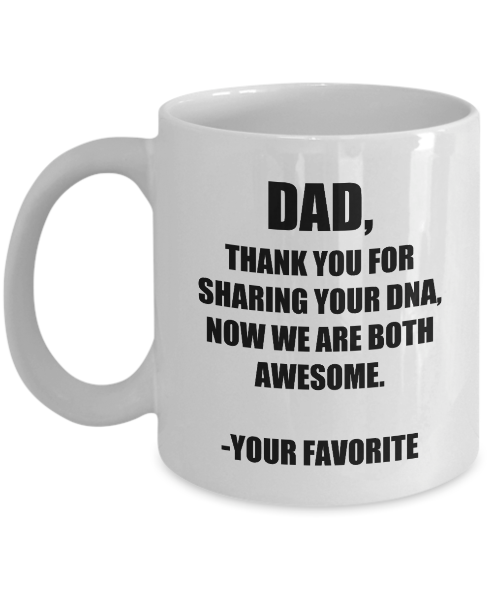 Dad Dna Mug From Daughter Son Funny Gift Idea for Novelty Gag Coffee Tea Cup-Coffee Mug
