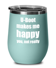 Load image into Gallery viewer, U-Boot Cocktail Wine Glass Lover Fan Funny Gift Alcohol Mixed Drink Insulated Tumbler With Lid-Wine Glass