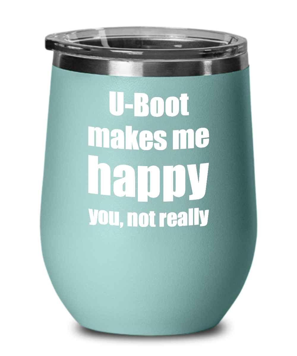 U-Boot Cocktail Wine Glass Lover Fan Funny Gift Alcohol Mixed Drink Insulated Tumbler With Lid-Wine Glass
