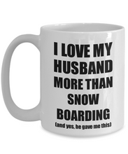 Load image into Gallery viewer, Snow Boarding Wife Mug Funny Valentine Gift Idea For My Spouse Lover From Husband Coffee Tea Cup-Coffee Mug