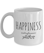 Load image into Gallery viewer, Happiness is hummus funny mug for vegan-Coffee Mug