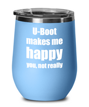 Load image into Gallery viewer, U-Boot Cocktail Wine Glass Lover Fan Funny Gift Alcohol Mixed Drink Insulated Tumbler With Lid-Wine Glass