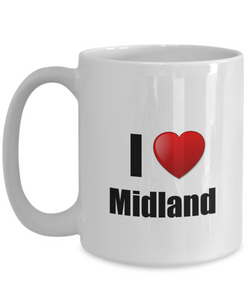 Midland Mug I Love City Lover Pride Funny Gift Idea for Novelty Gag Coffee Tea Cup-Coffee Mug