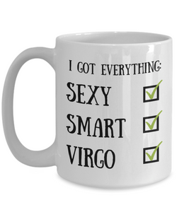 Virgo Astrology Mug Astrological Sign Sexy Smart Funny Gift for Humor Novelty Ceramic Tea Cup-Coffee Mug