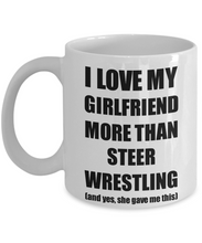 Load image into Gallery viewer, Steer Wrestling Boyfriend Mug Funny Valentine Gift Idea For My Bf Lover From Girlfriend Coffee Tea Cup-Coffee Mug