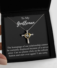 Load image into Gallery viewer, I&#39;m Sorry Gentleman Necklace Funny Reconciliation Gift for Geek Homepage of Relationship Start Over Pendant Sterling Silver Chain With Box-Precious Jewelry