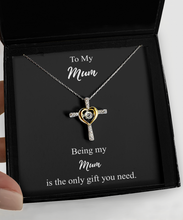 Load image into Gallery viewer, Being My Mum Necklace Funny Present Idea Is The Only Gift You Need Sarcastic Joke Pendant Gag Sterling Silver Chain With Box-Precious Jewelry