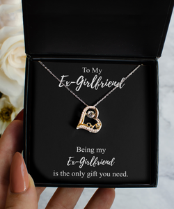 Being My Ex-Girlfriend Necklace Funny Present Idea Is The Only Gift You Need Sarcastic Joke Pendant Gag Sterling Silver Chain With Box-Precious Jewelry