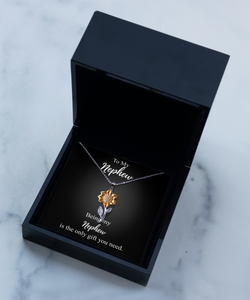 Being My Nephew Necklace Funny Present Idea Is The Only Gift You Need Sarcastic Joke Pendant Gag Sterling Silver Chain With Box-Precious Jewelry