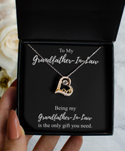 Load image into Gallery viewer, Being My Grandfather-In-Law Necklace Funny Present Idea Is The Only Gift You Need Sarcastic Joke Pendant Gag Sterling Silver Chain With Box-Precious Jewelry