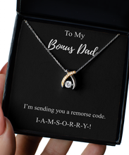 Load image into Gallery viewer, I&#39;m Sorry Bonus Dad Necklace Funny Apologize Gift Sending You A Remorse Code Witty Pun Pendant Gag Sterling Silver Chain With Box-Precious Jewelry