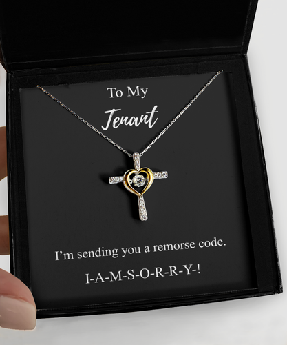 I'm Sorry Tenant Necklace Funny Apologize Gift Sending You A Remorse Code Witty Pun Pendant Gag Sterling Silver Chain With Box-Precious Jewelry